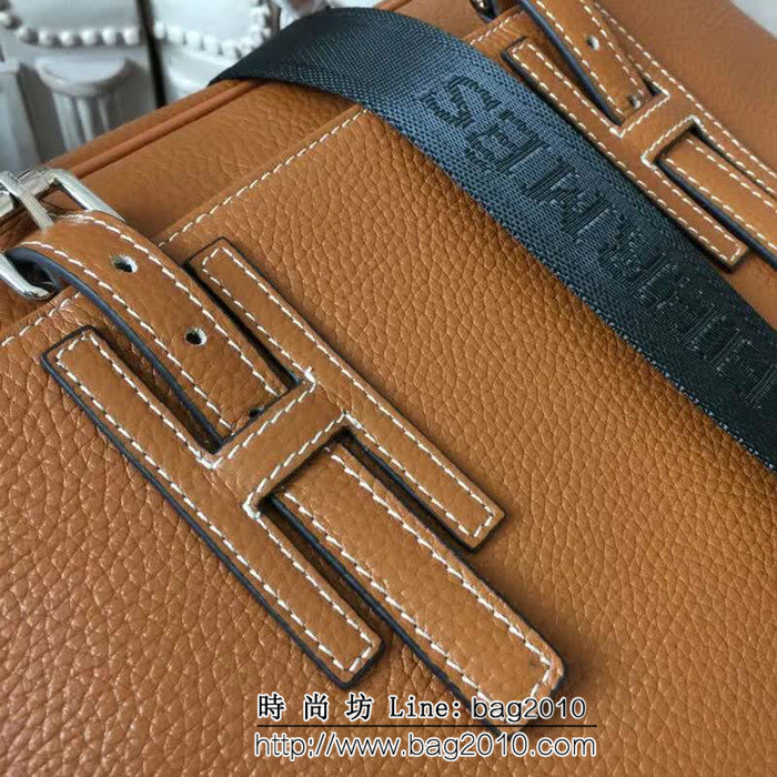 HERMES愛馬仕 最新款 原版牛皮 經典時尚 男士公事包 可手提斜挎 8824-1 JD1217